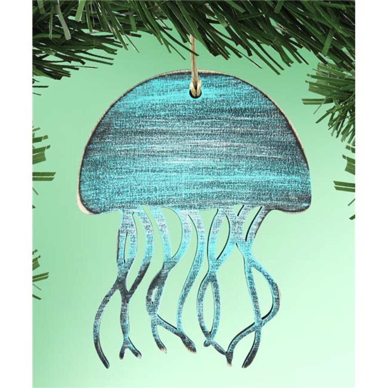 Designocracy 99513-O Jellyfish Wooden Ornament
